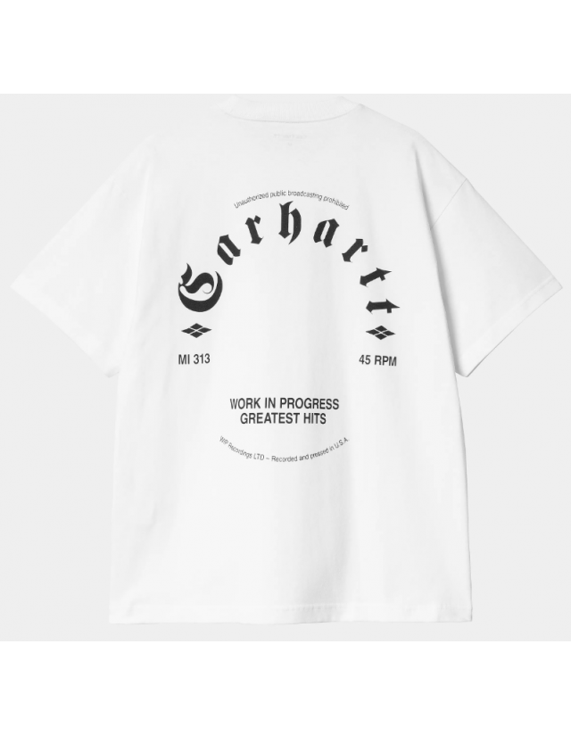 Carhartt Wip Greatest Hits T-Shirt - White / Black - Men's T-Shirt  - Cover Photo 2