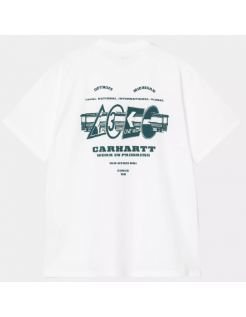 Carhartt Wip Runaway T-Shirt - White / Malachite - Product Photo 2