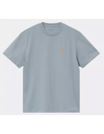 Carhartt Wip W Chase T-Shirt - Frosted Blue / Gold - Product Photo 1