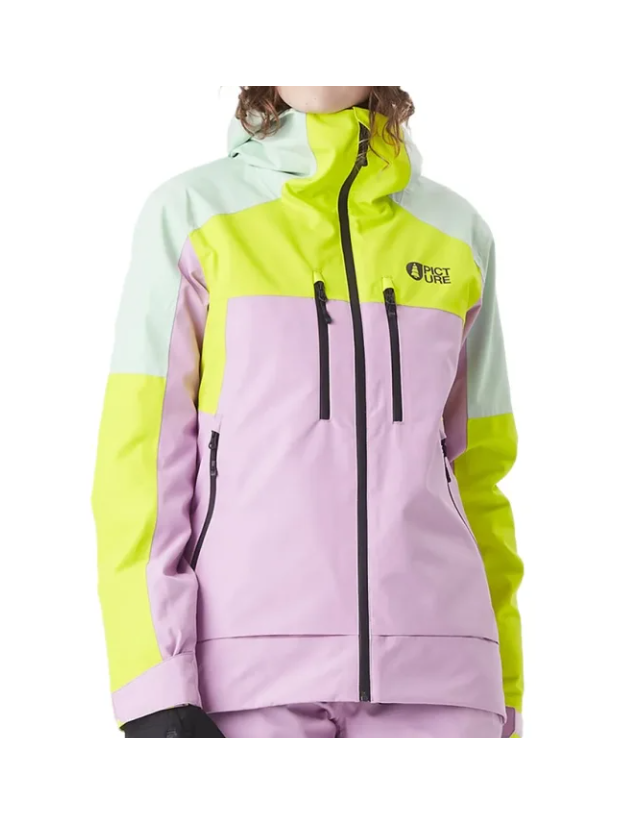 Picture Organic Clothing Exa Jacket - Orchid Acid Slit Green - Women's Ski & Snowboard Jacket  - Cover Photo 2