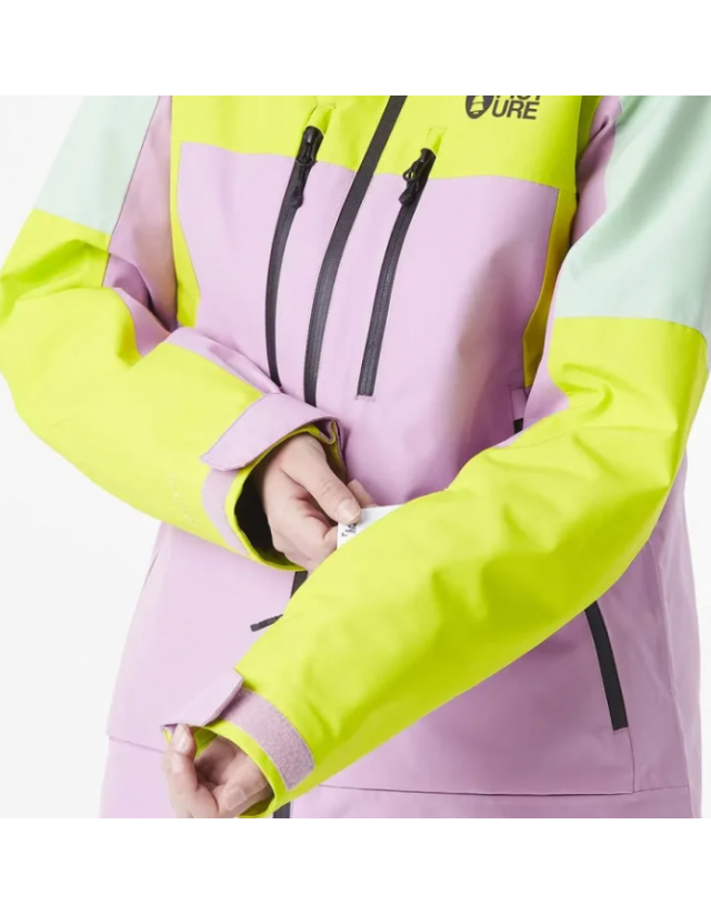 Picture Organic Clothing Exa Jacket - Orchid Acid Slit Green - Women's Ski & Snowboard Jacket  - Cover Photo 3