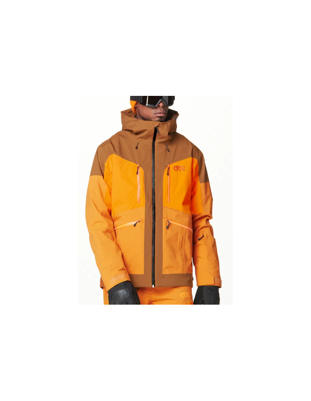 Picture Organic Clothing Naikoon Jacket - Honey Carrot Chocolate - Heren Ski- En Snowboardjas  - Cover Photo 3