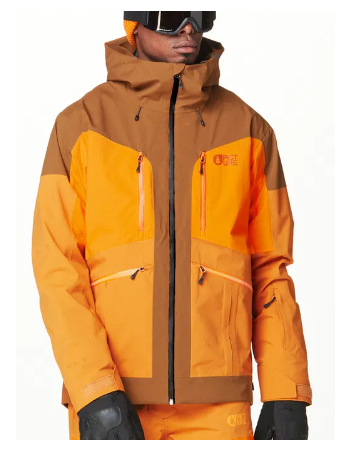 Picture organic clothing Naikoon jacket - Honey carrot chocolate - Heren Ski- En Snowboardjas - Miniature Photo 3