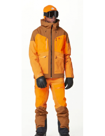 Picture organic clothing Naikoon jacket - Honey carrot chocolate - Heren Ski- En Snowboardjas - Miniature Photo 4