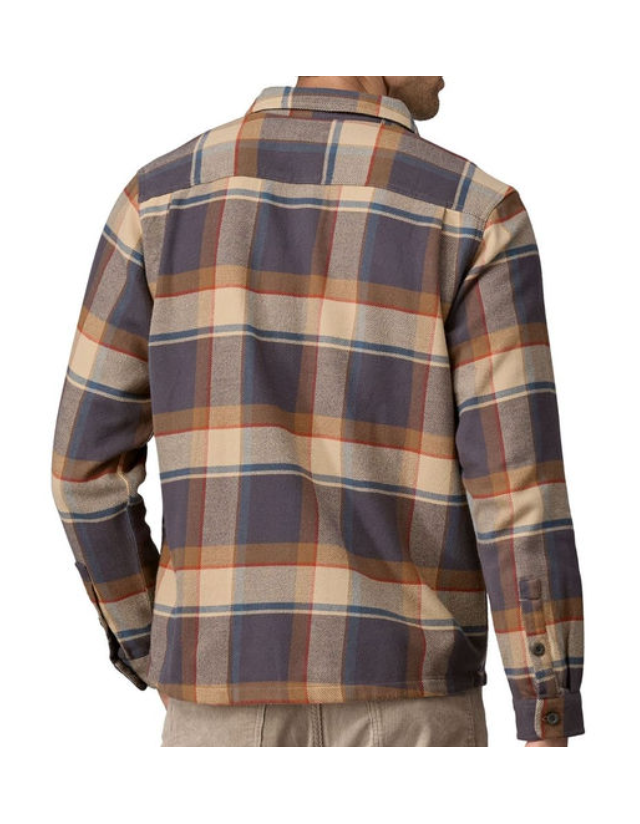 Patagonia Fjord Flannel Shirt - Sunrise Ridge : Forge Grey - Herrenhemd  - Cover Photo 2