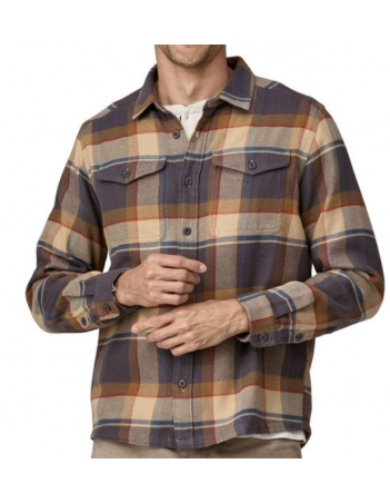 Patagonia Fjord Flannel Shirt - Sunrise Ridge : Forge Grey - Herrenhemd - Miniature Photo 3