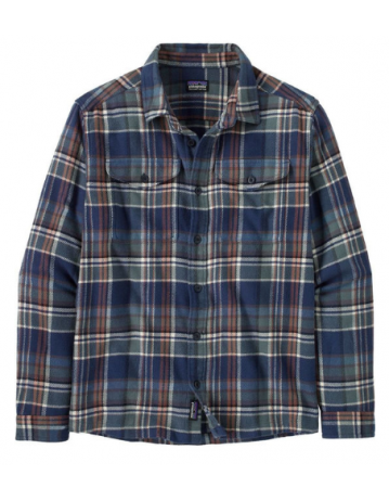 Patagonia Fjord Flannel Shirt - Adventurer: New Navy - Product Photo 1