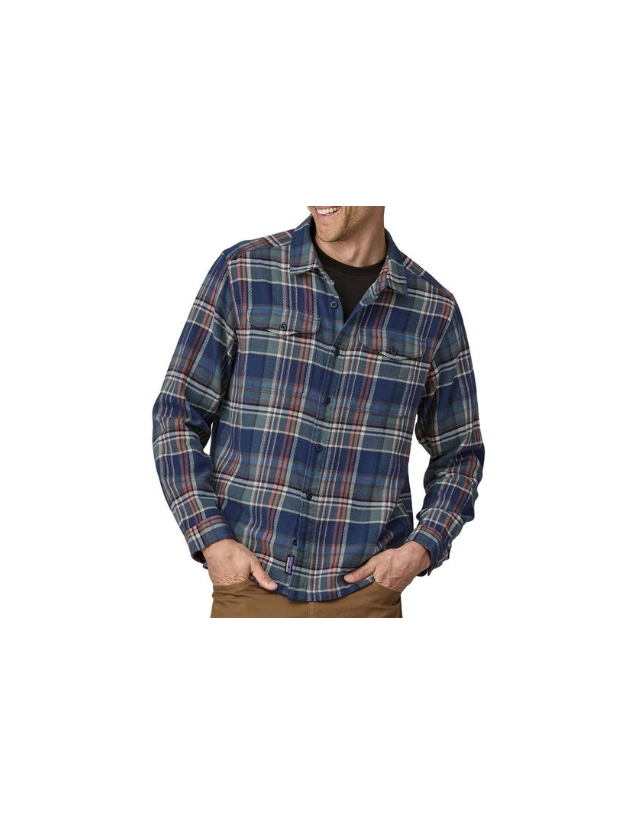 Patagonia Fjord Flannel Shirt - Adventurer: New Navy - Herrenhemd  - Cover Photo 3