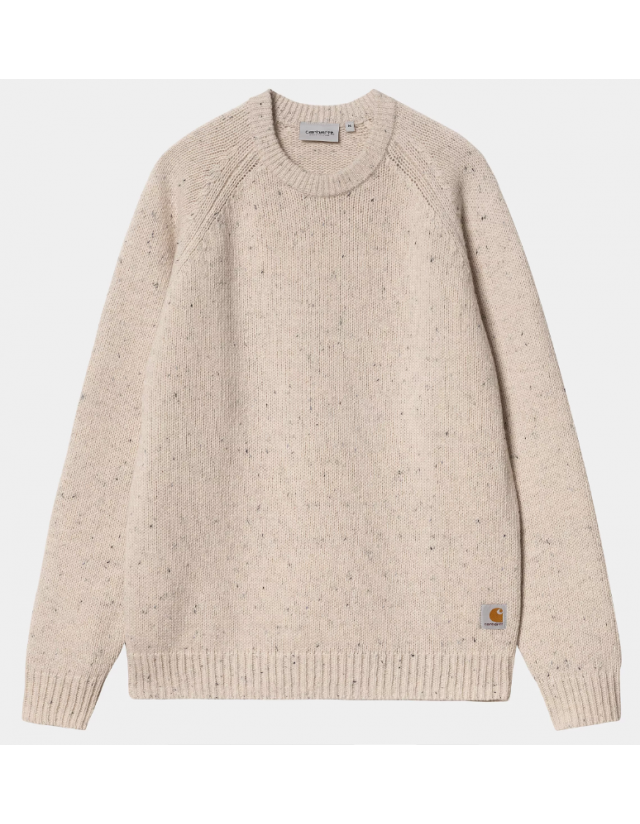 Carhartt Wip Anglistic Sweater - Speckled Moonbeam - Herren Sweatshirt  - Cover Photo 2