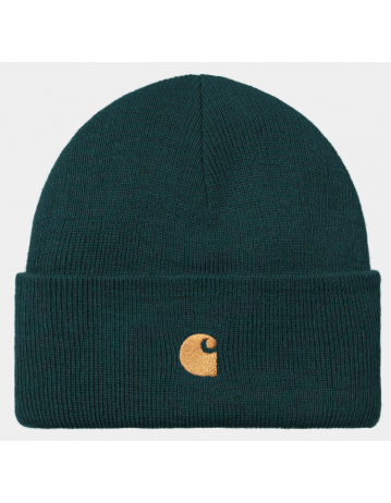 Carhartt Chase Beanie - Duck Blue / Gold - Product Photo 1