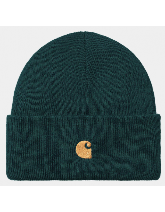 Carhartt Chase Beanie - Duck Blue / Gold - Bonnet  - Cover Photo 1