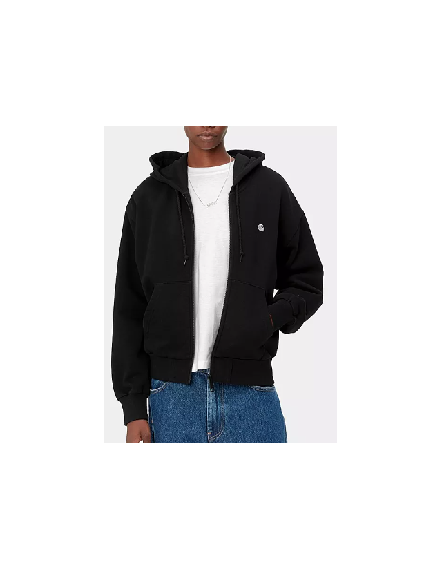 Carhartt Wip W' Hooded Casey Jacket - Black / Silver - Sweatshirt Voor Dames  - Cover Photo 1