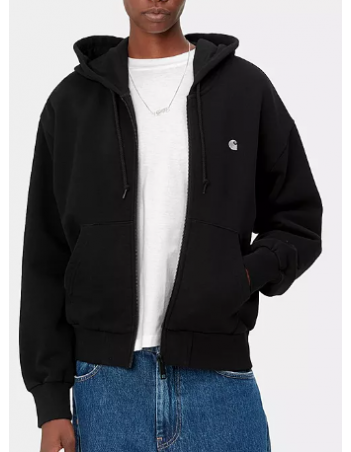 Carhartt WIP W' Hooded Casey jacket - Black / Silver - Sweatshirt Voor Dames - Miniature Photo 1