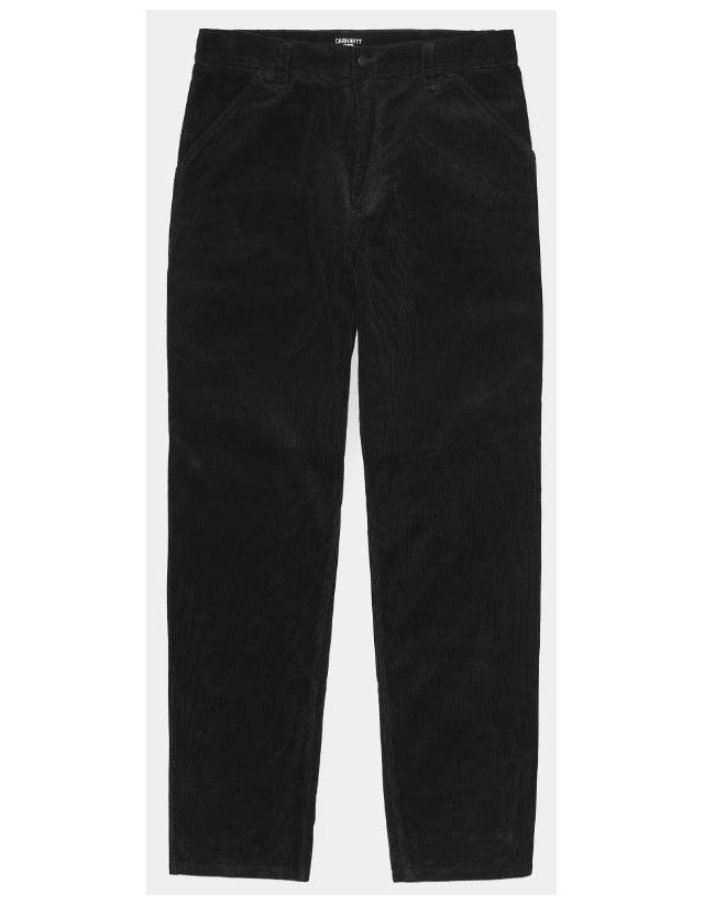 Carhartt Wip Single Knee Pant - Black Corduroy - Männerhosen  - Cover Photo 1