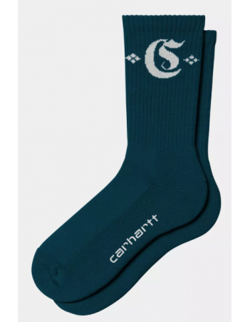 Carhartt WIP Greatest hits socks - Deep lagoon - Chaussettes - Miniature Photo 1