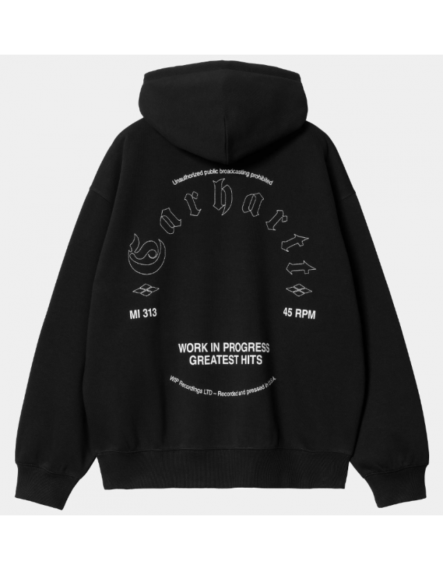 Carhartt Wip Hooded Greatest Hits Sweat - Black - Men's Sweatshirt  - Cover Photo 2