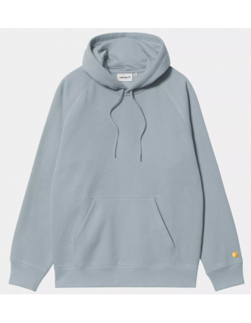 Carhartt Wip Hooded Chase Sweat - Frosted Blue / Gold - Product Photo 1