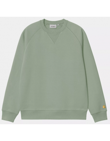 Carhartt Wip Chase Sweat - Frosted Green / Gold - Product Photo 1