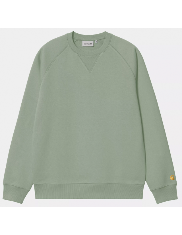 Carhartt Wip Chase Sweat - Frosted Green / Gold - Herren Sweatshirt  - Cover Photo 1