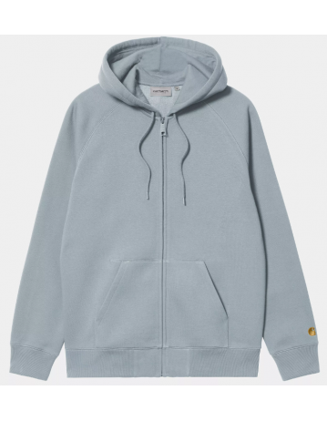 Carhartt Wip Hooded Chase Jacket - Frosted Blue / Gold - Product Photo 2