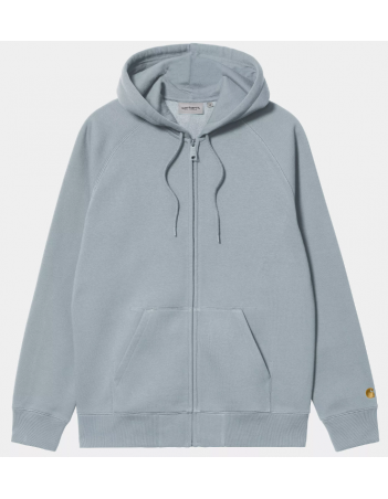 Carhartt WIP Hooded chase jacket - Frosted blue / Gold - Men's Sweatshirt - Miniature Photo 2