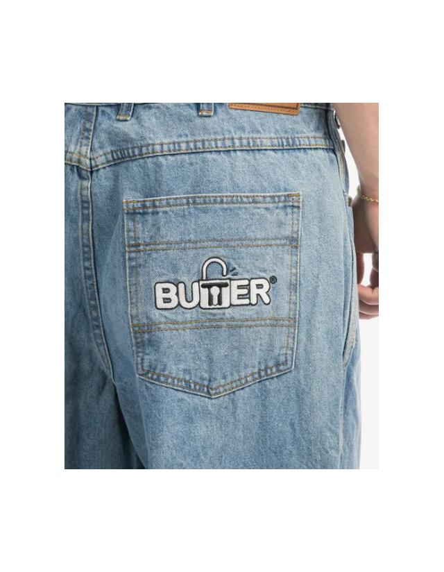 Butter Goods Lock Baggy Denim - Light Indigo - Männerhosen  - Cover Photo 4