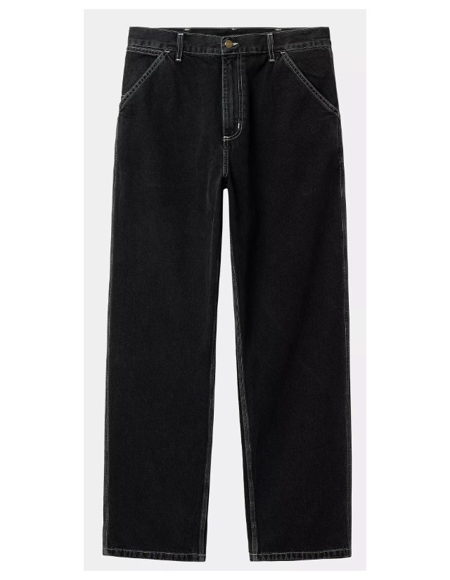 Carhartt Wip Simple Pant - Black Heavy Stone Wash - Men's Pants  - Cover Photo 2