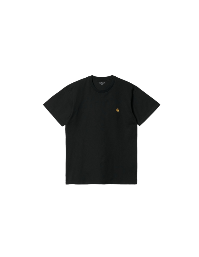 Carhartt Wip Chase T-Shirt - Black / Gold - Men's T-Shirt  - Cover Photo 1