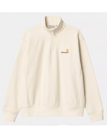 Carhartt Wip Half Zip American Script Sweat - Natural - Product Photo 1