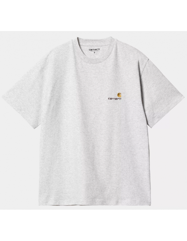 Carhartt Wip W' American Script T-Shirt - Ash Heather - Women's T-Shirt  - Cover Photo 1