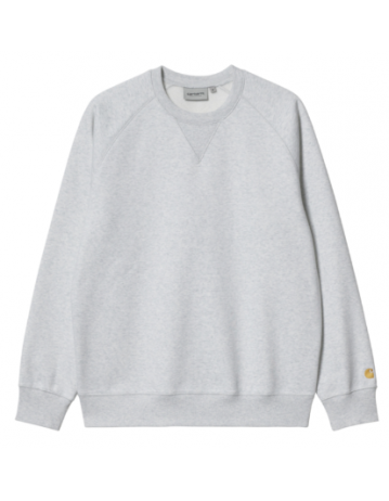 Carhartt Wip Chase Sweat - Ash Heather / Gold - Product Photo 1