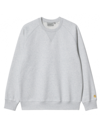 Carhartt WIP Chase Sweat - Ash Heather / Gold - Sweatshirt Voor Heren - Miniature Photo 1