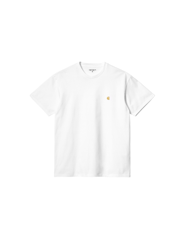 Carhartt Wip W Chase T-Shirt - White / Gold - Women's T-Shirt  - Cover Photo 1