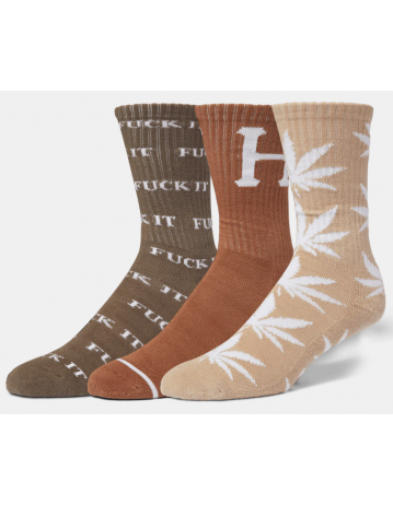 Huf Variety 3 Pack Sock - Brown - Product Photo 1