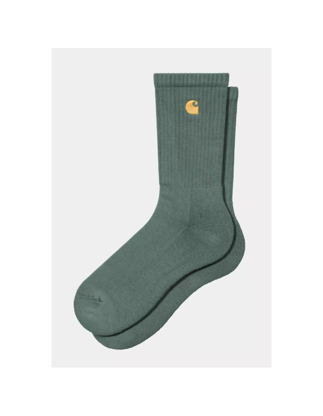 Carhartt Wip Chase Socks - Silver Pine / Gold - Socks  - Cover Photo 1