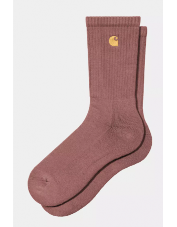 Carhartt Wip Chase Socks - Dusky Pink / Gold - Product Photo 1