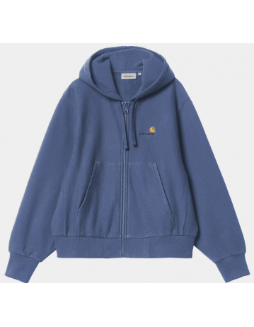 Carhartt Wip W' Hooded American Script Jkt - Blue Iris - Product Photo 1