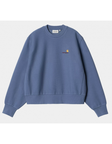 Carhartt Wip W' American Script Sweat - Blue Iris - Product Photo 1