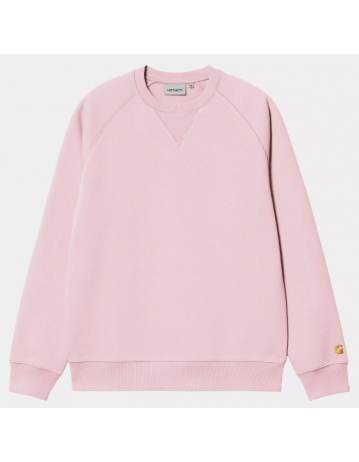 Carhartt Wip Chase Sweat - Air Pink / Gold - Product Photo 1