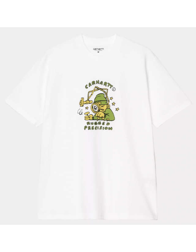 Carhartt Wip Precision Work T-Shirt - White - T-Shirt Voor Heren  - Cover Photo 1