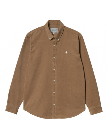 Carhartt Wip L/S Madison Fine Cord - Leather / Wax - Product Photo 1