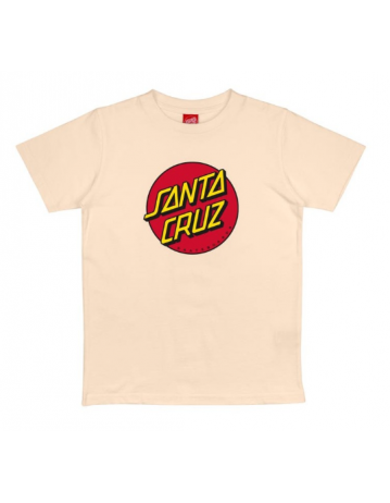 Santa Cruz Youth Classic Dot T-Shirt - Chalk - Product Photo 1