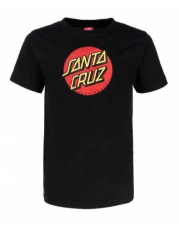 Santa Cruz Youth Classic Dot T-Shirt - Black - Product Photo 1