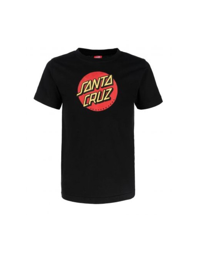 Santa Cruz Youth Classic Dot T-Shirt - Black - T-Shirt Enfant  - Cover Photo 1