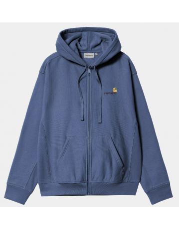 Carhartt Wip Hooded American Script Jacket - Blue Iris - Product Photo 2