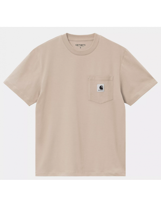 Carhartt Wip W' Pocket T-Shirt - Fleur De Sel - T-Shirt Femme  - Cover Photo 1