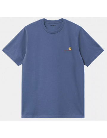 Carhartt Wip American Script T-Shirt - Blue Iris - Product Photo 1