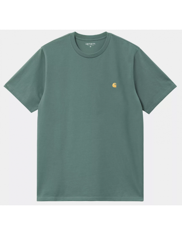 Carhartt Wip Chase T-Shirt - Silver Pine / Gold - T-Shirt Homme  - Cover Photo 1