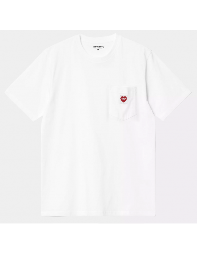 Carhartt Wip Pocket Heart T-Shirt - White - T-Shirt Homme  - Cover Photo 1