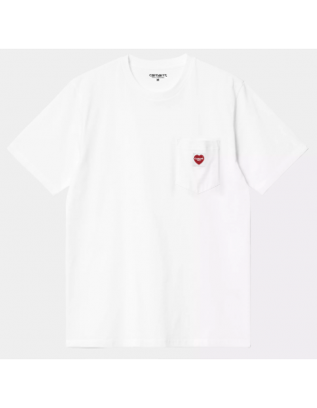 Carhartt WIP Pocket heart t-shirt - White / Red - Herren T-Shirt - Miniature Photo 1